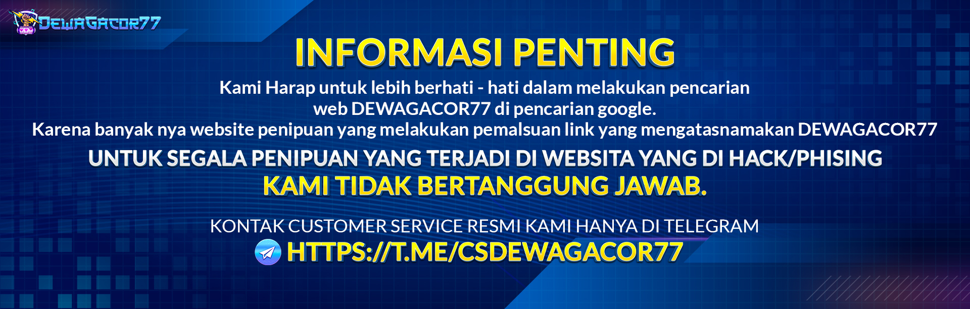 PEMBERITAHUAN PENTING